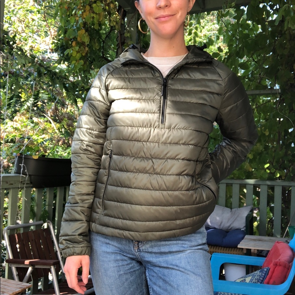ReNew Lightweight Half Zip Puffer
